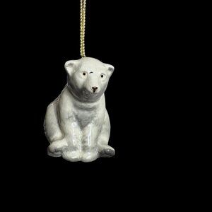 Porcelin Polar BBear Christmas ornament by BeachStone Co.
